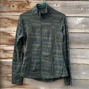 Lululemon Womens Workout Jacket Olive Green Sz 10